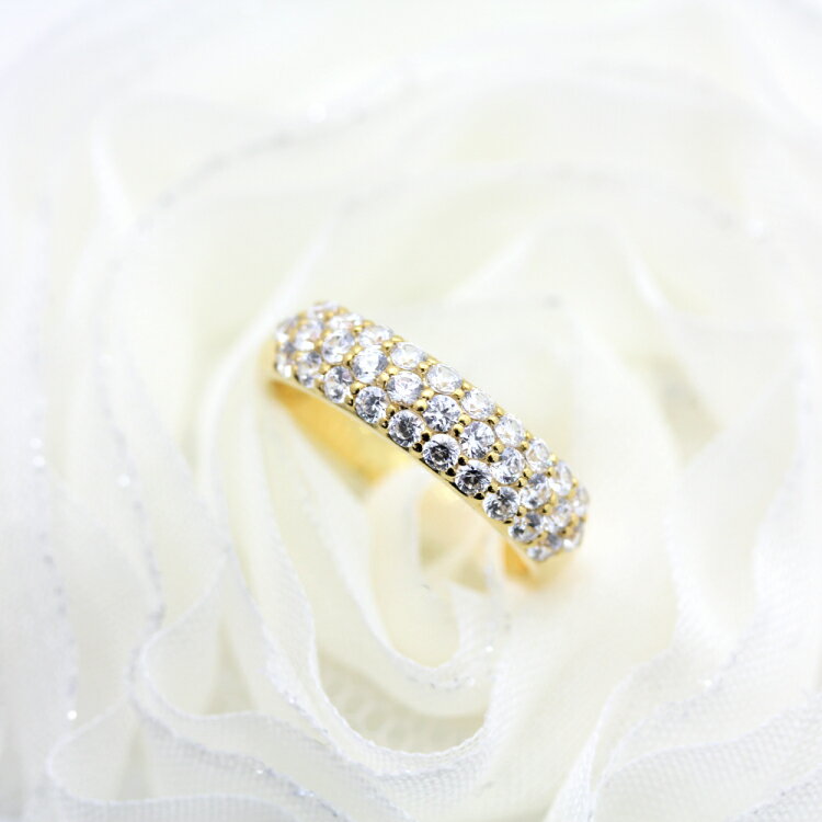 【ふるさと納税】 指輪 K18YG イエローゴールド リング ダイヤモンド 0.9ct パヴェ 7号〜16号 ダイヤリング 【f045-k18yg】 [オーダーメイドジュエリーメイ 山梨県 韮崎市 20743759] 細め ハーフ アクセサリー アクセ ジュエリー サムネイル2