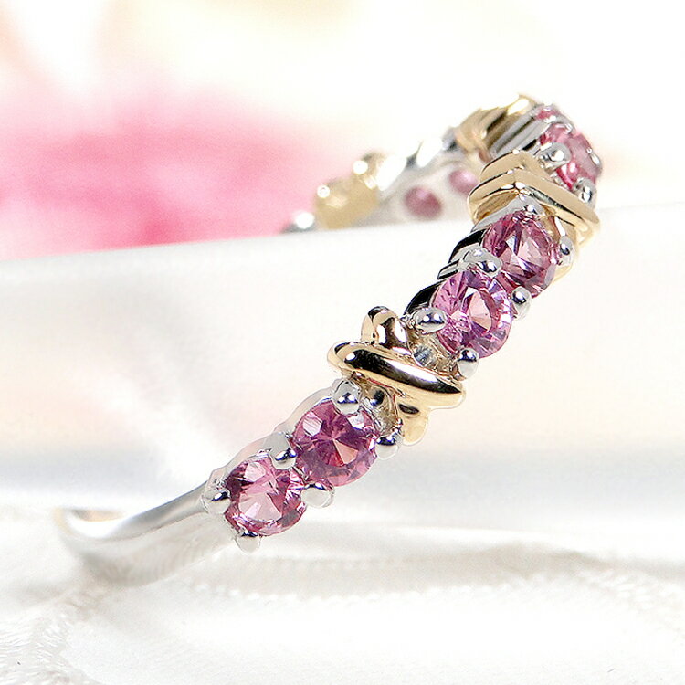 【ふるさと納税】 指輪 PT900 K18YG ピンクスピネル 8〜16号 プラチナ イエローゴールド コンビリング カラーストーン 天然石 【f234-ptyg-psp】 [株式会社オーダーメイドジュエリーメイ 山梨県 韮崎市 20742653] リング アクセサリー ジュエリー アクセ サムネイル3