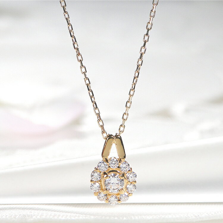【ふるさと納税】 ネックレス K18YG イエローゴールド ダイヤモンド 0.35ct 【f218-k18yg】 [オーダーメイドジュエリーメイ 山梨県 韮崎市 20742934] ペンダント ジュエリー アクセサリー ダイヤ K18 18金 宝石 サムネイル2