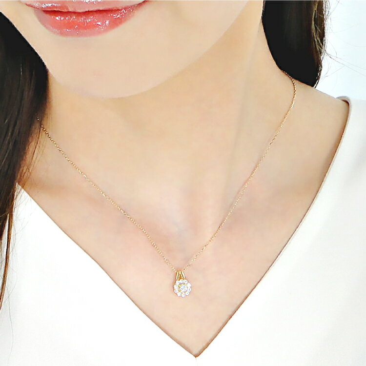 【ふるさと納税】 ネックレス K18YG イエローゴールド ダイヤモンド 0.35ct 【f218-k18yg】 [オーダーメイドジュエリーメイ 山梨県 韮崎市 20742934] ペンダント ジュエリー アクセサリー ダイヤ K18 18金 宝石 サムネイル3