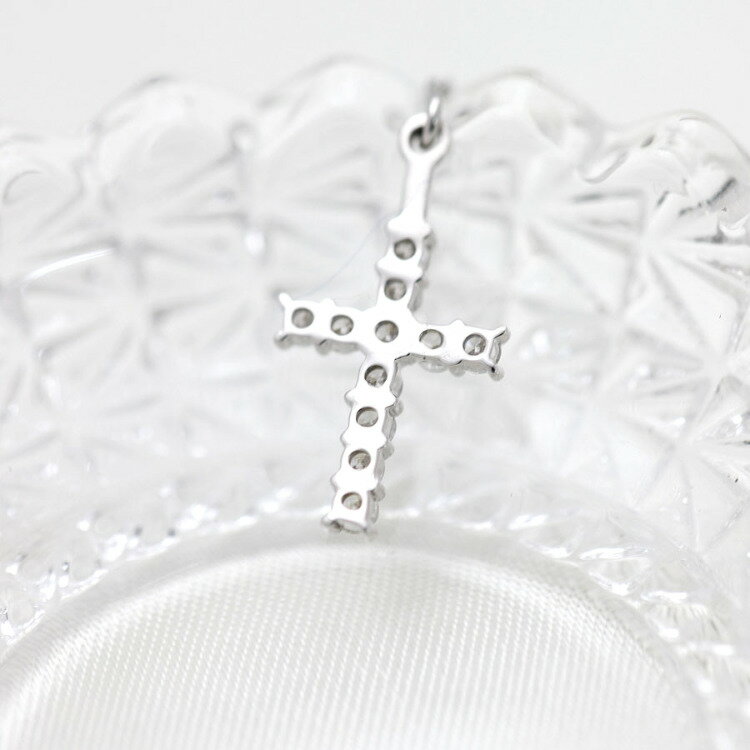 【ふるさと納税】 ピアス プラチナ PT900 ダイヤモンド 0.4ct クロス 十字架モチーフ 揺れる チェーン 両耳用【f089-pt】 [株式会社オーダーメイドジュエリーメイ 山梨県 韮崎市 20742944] アクセサリー ジュエリー アクセ サムネイル3