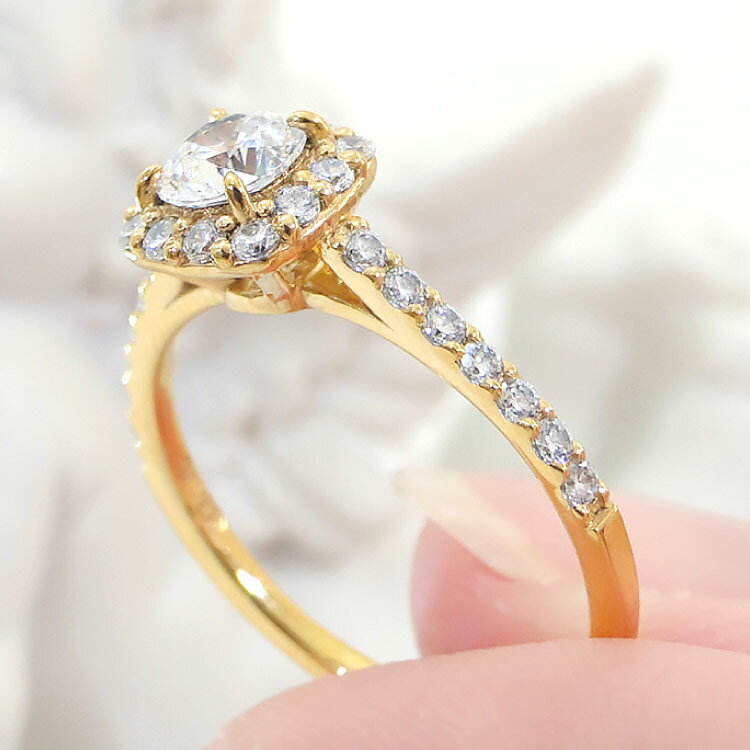 【ふるさと納税】 指輪 K18YG イエローゴールド ダイヤモンド 中石 0.3ct 合計0.56ct 5〜16号 ソーティング付 18金 スクエアリング【f069-k18yg】 [株式会社オーダーメイドジュエリーメイ 山梨県 韮崎市 20742947] リング アクセサリー ジュエリー アクセ サムネイル2