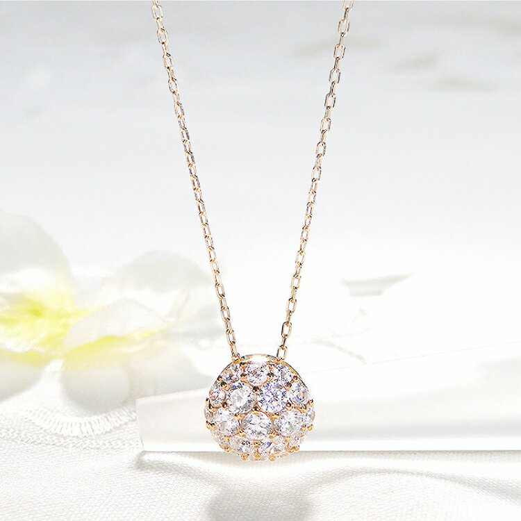 【ふるさと納税】 ネックレス K18YG イエローゴールド ダイヤモンド 1.0ct パヴェ ドーム型 ペンダント【f025-k18yg】 [株式会社オーダーメイドジュエリーメイ 山梨県 韮崎市 20742951] アクセサリー ジュエリー アクセ サムネイル2