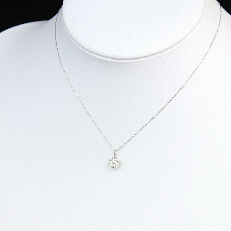 【ふるさと納税】 ネックレス PT900 プラチナ ダイヤモンド 0.3ct フラワー モチーフ 小ぶり ペンダント【f024-pt】 [株式会社オーダーメイドジュエリーメイ 山梨県 韮崎市 20742953] アクセサリー ジュエリー アクセ サムネイル3