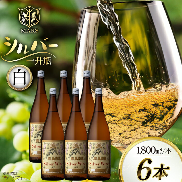 ワイン 山梨 一升瓶 ワイン シルバー 白 6本 セット 白ワイン 白 わいん お酒 酒 Wine 果実酒 晩酌 パーティー 母の日 父の日 記念日 ギフト 送料無料 [本坊酒造株式会社マルス穂坂ワイナリー 山梨県 韮崎市 20743918]