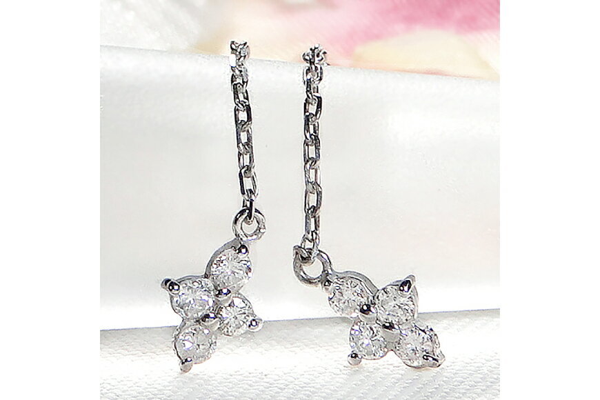 【ふるさと納税】 ピアス プラチナ PT900 ダイヤモンド 0.2ct クロス 【f104-pt】 [オーダーメイドジュエリーメイ 山梨県 韮崎市 20745083] ジュエリー アクセサリー かわいい 十字架 チェーン レディース ダイヤ 揺れるピアス サムネイル3