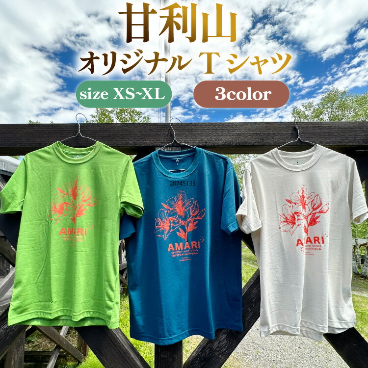 甘利山オリジナルTシャツ 1枚 ボーンホワイト ダークマラード ライトグリーン XS S M L XL Tシャツ 登山 アウトドア シルクスクリーン 甘利山 モンベル [甘利山グリーンロッジ 山梨県 韮崎市 20745133]