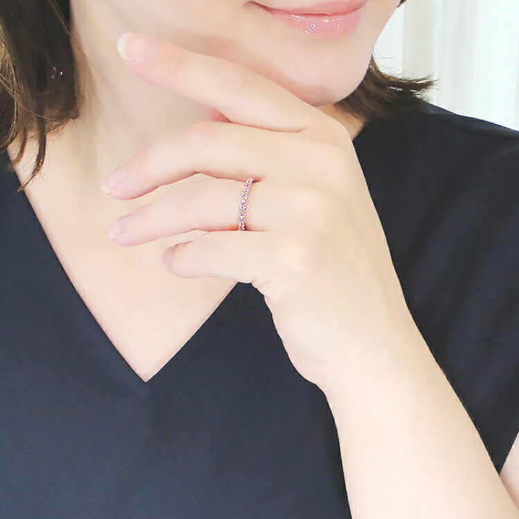 【ふるさと納税】 指輪 K18YG イエローゴールド ピンクサファイア 0.7ct 5〜16号 ハーフエタニティリング レディース 18金 誕生石 細身 アクセサリー ジュエリー アクセ 【179-k18yg-psa】 [オーダーメイドジュエリーメイ 山梨県 韮崎市 20745075] サムネイル3