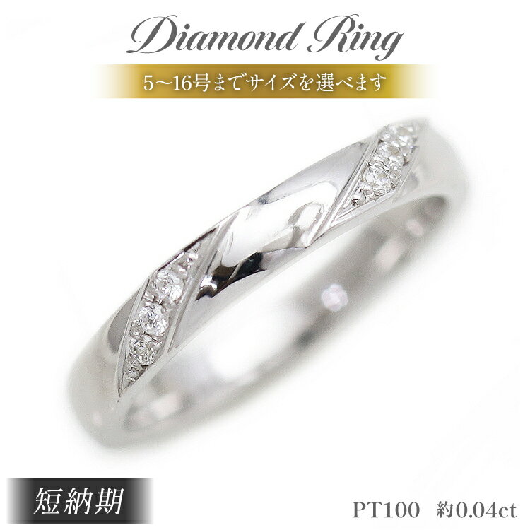結婚指輪 PT100 (プラチナ10％) レディース リング ダイヤモンド 0.04ct ななめダブルライン マリッジリング 【285-pt100】 指輪 ジュエリー アクセ アクセサリー [オーダーメイドジュエリーメイ 山梨県 韮崎市 20745203]