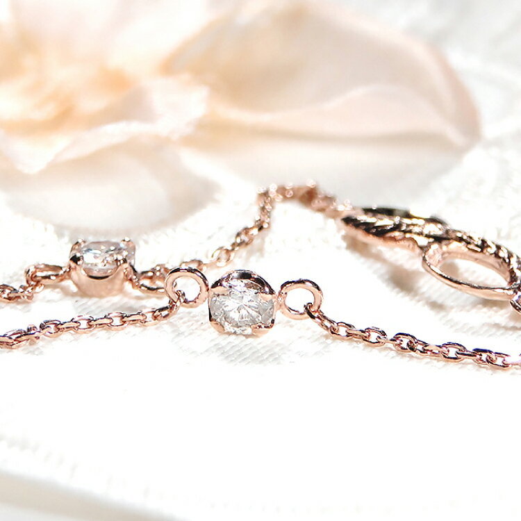 【ふるさと納税】ハワイアンジュエリー ブレスレット K18PG ピンクゴールド ダイヤモンド 0.2ct 無限大 ∞ インフィニティ 18金 手彫り彫刻 チェーンブレスレット アクセサリー アクセ ジュエリー 【f184-k18pg】 [オーダーメイドジュエリーメイ 山梨県 韮崎市 20745206] サムネイル3