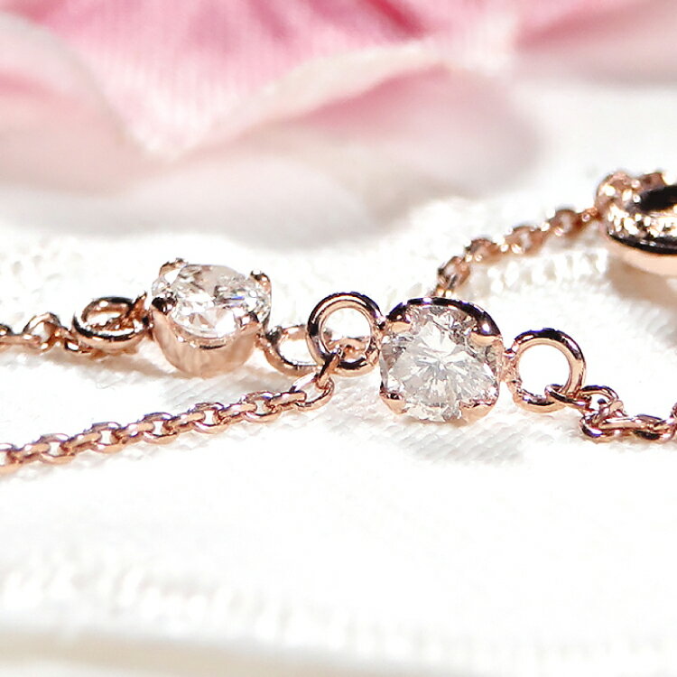 【ふるさと納税】ブレスレット K18PG ピンクゴールド ダイヤモンド 0.23ct 無限大 ∞ インフィニティ 18金 チェーンブレスレット アクセサリー アクセ ジュエリー 【f185-k18pg】 [オーダーメイドジュエリーメイ 山梨県 韮崎市 20745208] サムネイル3