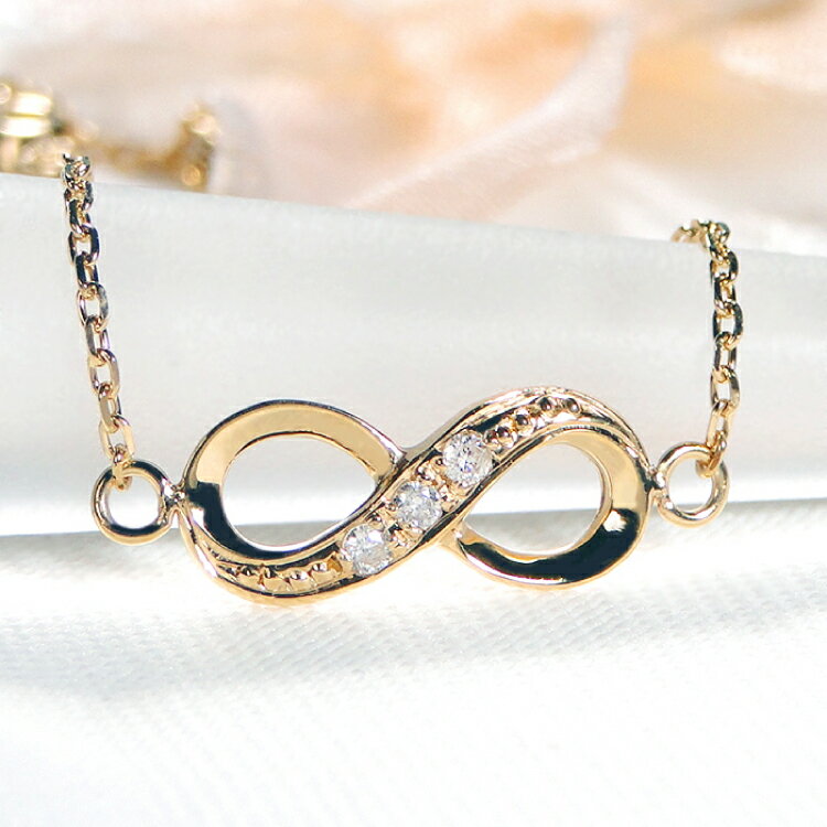 【ふるさと納税】ブレスレット K18YG イエローゴールド ダイヤモンド 0.23ct 無限大 ∞ インフィニティ 18金 チェーンブレスレット アクセサリー アクセ ジュエリー 【f185-k18yg】 [オーダーメイドジュエリーメイ 山梨県 韮崎市 20745209] サムネイル2