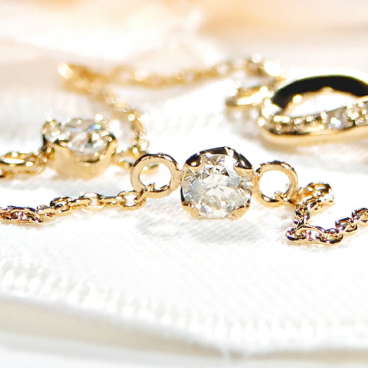 【ふるさと納税】ブレスレット K18YG イエローゴールド ダイヤモンド 0.23ct 無限大 ∞ インフィニティ 18金 チェーンブレスレット アクセサリー アクセ ジュエリー 【f185-k18yg】 [オーダーメイドジュエリーメイ 山梨県 韮崎市 20745209] サムネイル3