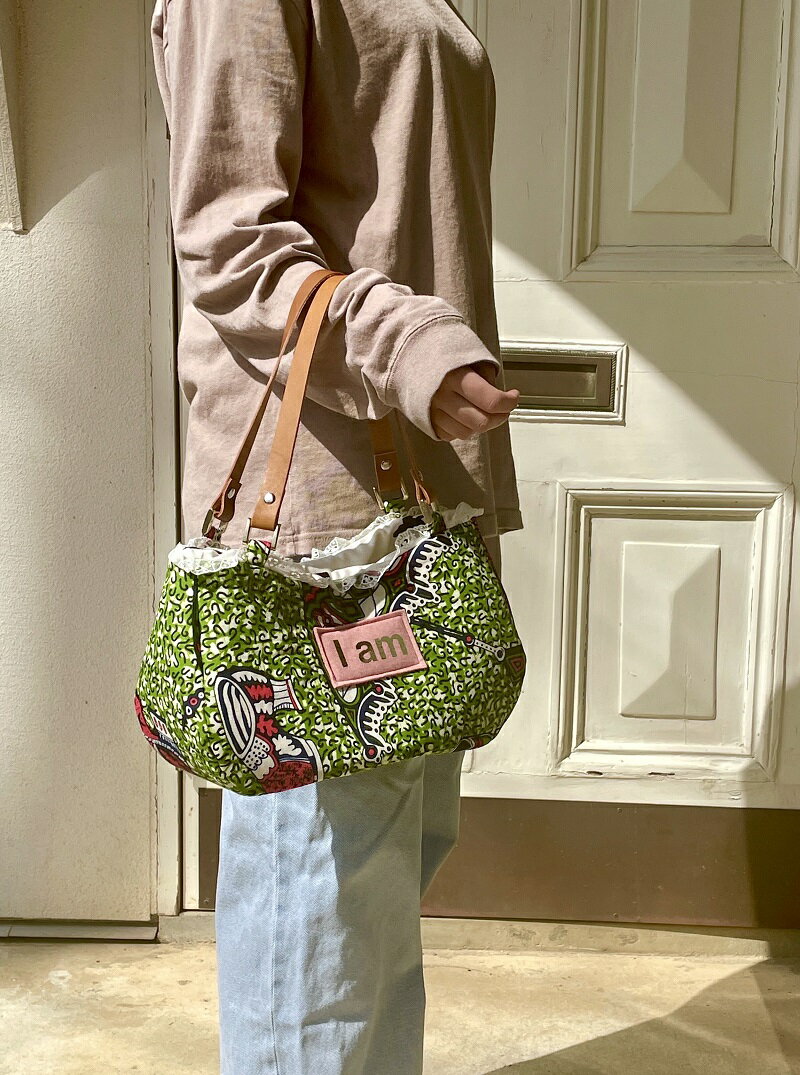 【ふるさと納税】 バッグ ハンドバッグ コットン レザー グラフィックプリント GRAPHIC PRINT BAG 送料無料 サムネイル2