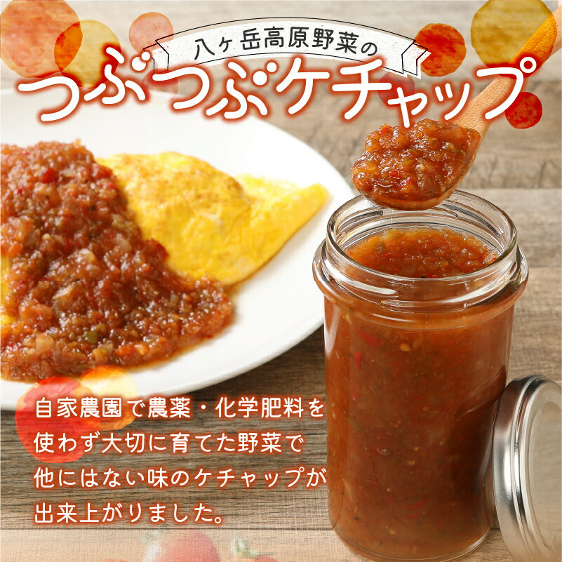 【ふるさと納税】 八ヶ岳高原野菜 つぶつぶケチャップ（内容量210g)k×6本 山梨県北杜市 送料無料 サムネイル2