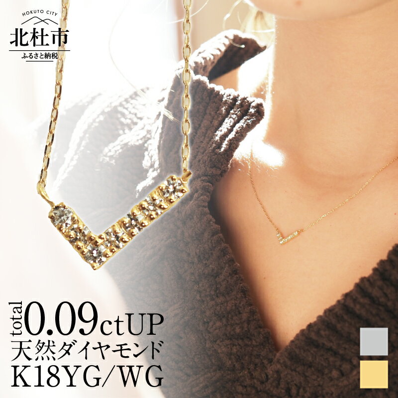 ネックレス ダイヤ 選べる地金 YG WG K18 天然ダイヤモンド WING 鑑別書付 保証書付 ジュエリーケース付 プレゼント 送料無料
