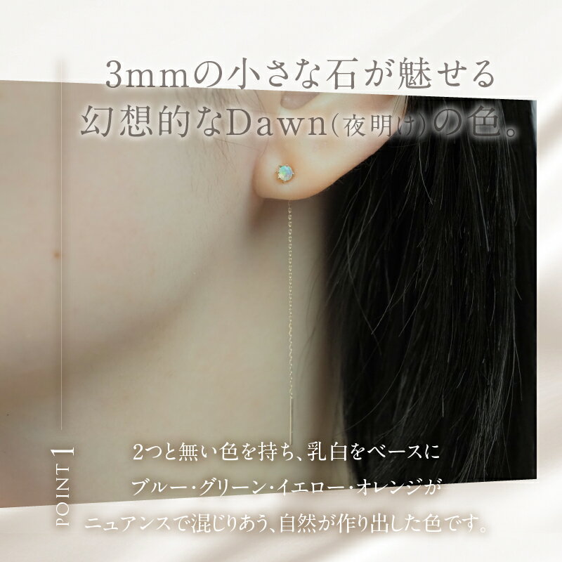 【ふるさと納税】 ピアス アクセサリー レディース ジュエリー K10 YG イエローゴールド エチオピアオパール DAWN 鑑別書付 保証書付 ジュエリーケース付 プレゼント 送料無料 サムネイル3