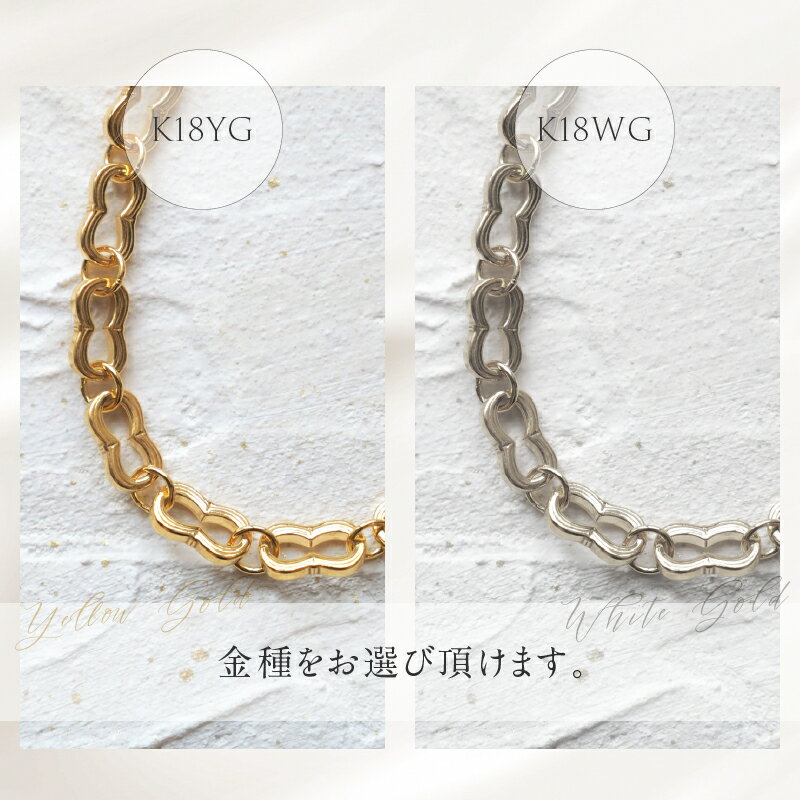 【ふるさと納税】 ネックレス アクセサリー レディース メンズ ユニセックス 選べる金種 YG WG イエローゴールド ホワイトゴールド K18 チェーンネックレス Hum ダブルホースシュー ラッキーモチーフ シンプル 鑑別書付 保証書付 ジュエリーケース付 送料無料 サムネイル2