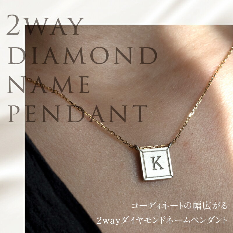 【ふるさと納税】 ペンダント ネックレス アクセサリー ジュエリー レディース ダイヤモンド トータル0.16ct Pt900 プラチナ K18 オーダー ネームペンダント 印字 スライドボール付 2way ジュエリーケース付 鑑別書付 保証書付 送料無料 サムネイル2