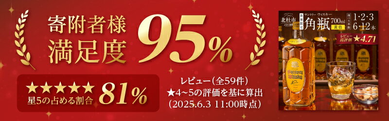 【ふるさと納税】 【★4.77高評価】 ウイスキー サントリー 角瓶 700ml 選べる本数 1・2・3・6・12本 人気 ハイボール ロック 水割り お湯割り SUNTORY 白州蒸溜所 角 洋酒 ジャパニーズ 山梨県 北杜市 白州 南アルプス ふるさと納税 ランキング サムネイル3