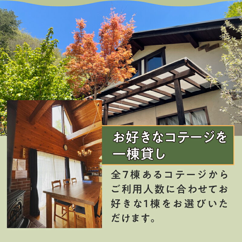 【ふるさと納税】 宿泊ギフト券 コテージ 一棟貸し 貸別荘「野わけ」 全7棟 宿泊利用券 15,000円分 田舎リゾート 八ヶ岳 清里 体験 サムネイル3