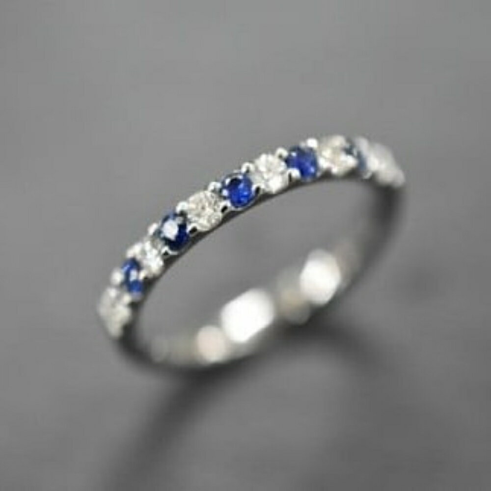 【ふるさと納税】 「一生もの」ダイヤ×サファイアリング Pt999 AD-209 サムネイル2