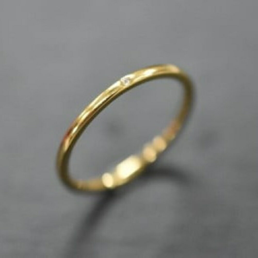 【ふるさと納税】 ワンダイヤゴールドリングK18YG(G.VS) AD-203 サムネイル2