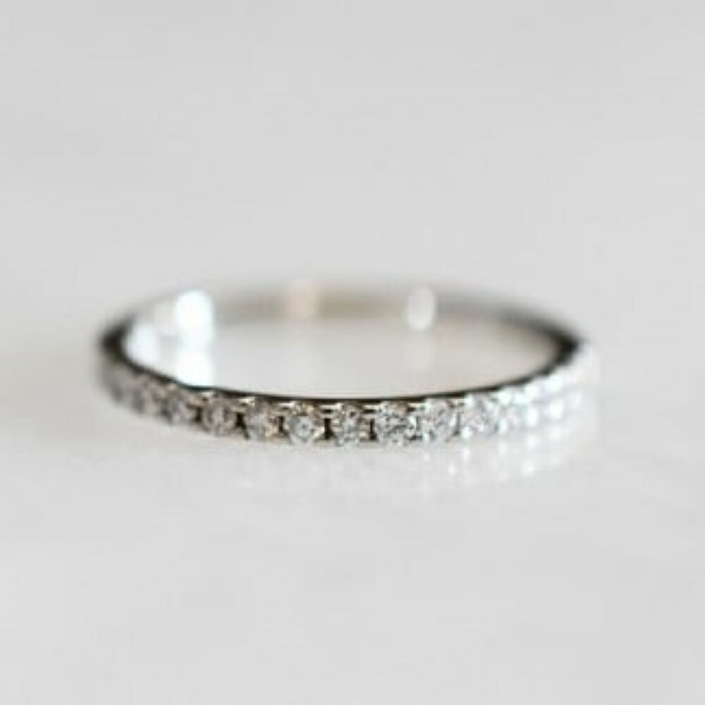 【ふるさと納税】「一生もの」ダイヤハーフエタニティリング プラチナ950（H.SI）0.21ct AD-144 サムネイル2