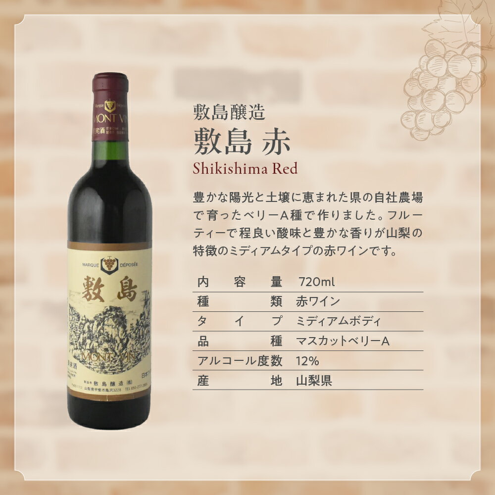 【ふるさと納税】新！甲斐市産赤ワイン 3本セット ワイン 家飲み 赤ワイン 日本ワイン 山梨ワイン 定番 テーブルワイン お酒 サントリー 飲み比べ 山梨県 甲斐市 AD-34 サムネイル3