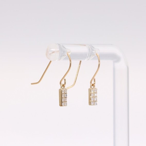 【ふるさと納税】AQ-294　LB-62　 KeriA K10　ラボグロウン　ダイヤモンド　ピアス　アクセサリー　ジュエリー　プレゼント　フック サムネイル2