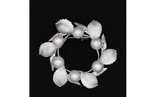 アコヤ真珠 パール ブローチ 8.5mm 6個付 SV925 (25399)