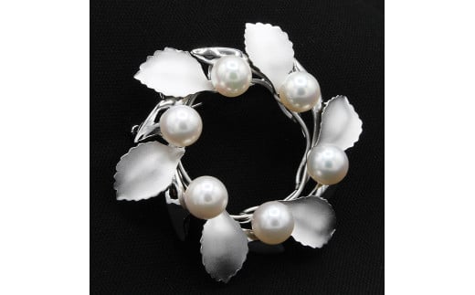 【ふるさと納税】 アコヤ真珠 パール ブローチ 8.5mm 6個付 SV925 (25399) サムネイル2