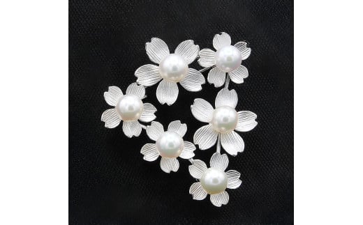 【ふるさと納税】 アコヤ真珠 パール ブローチ 7mm 6個付 SV925 (25400) サムネイル2