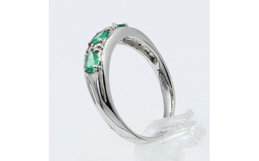 【ふるさと納税】 エメラルド リング 0.5ct Pt900 (12527) サムネイル3