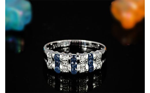 サファイア リング 0.3ct Ag900[Pt100] (12514)