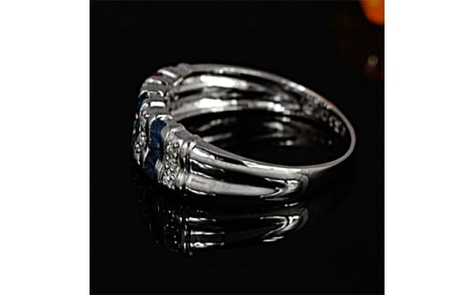 【ふるさと納税】 サファイア リング 0.3ct Ag900[Pt100] (12514) サムネイル2