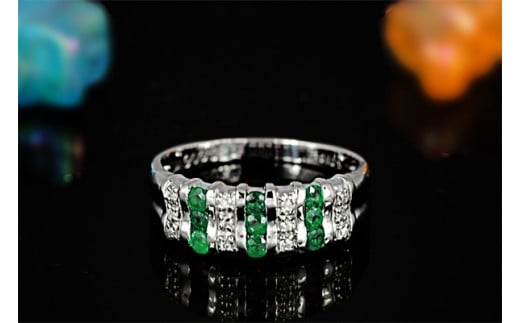 エメラルド リング 0.3ct Ag900[Pt100] (12514)