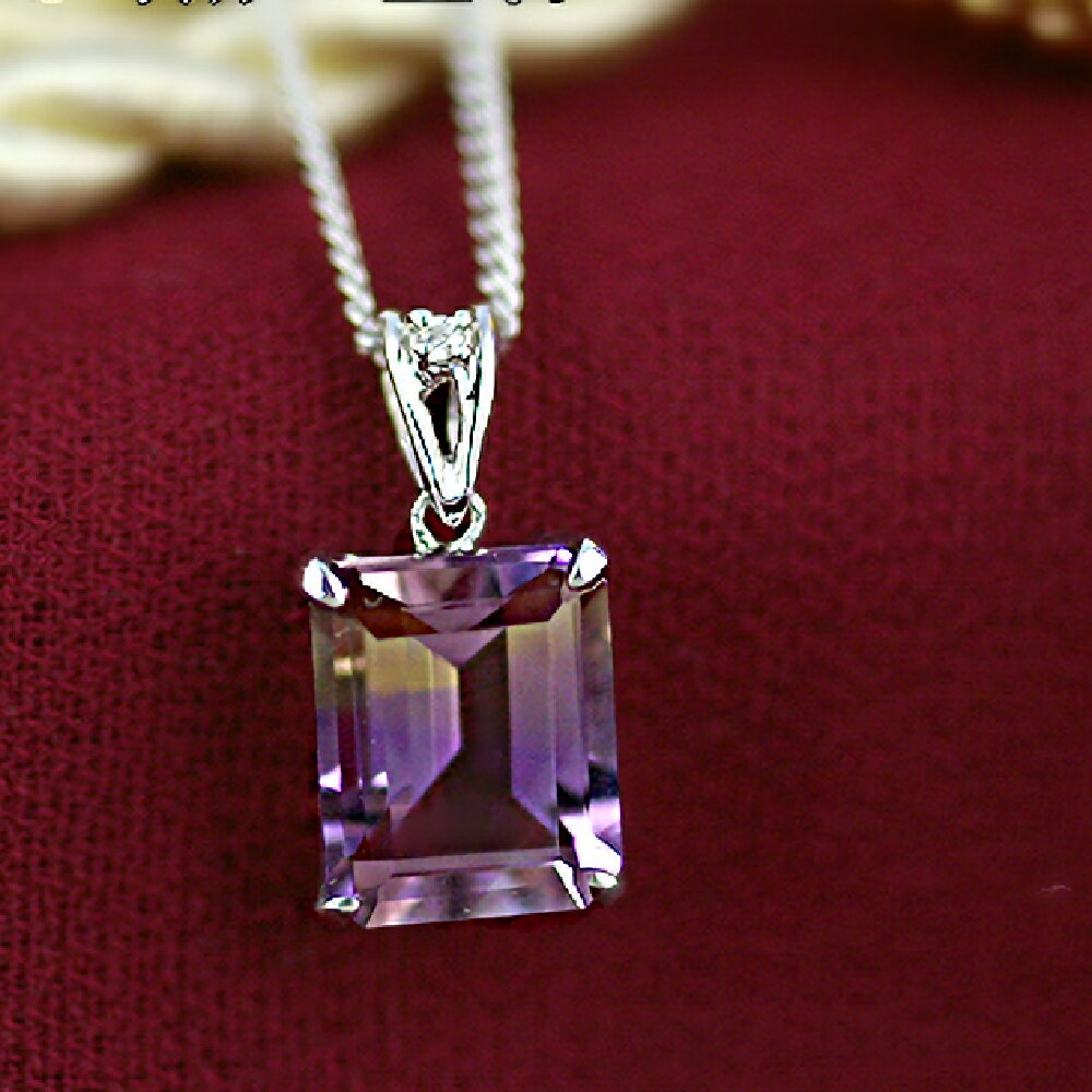 【ふるさと納税】アメトリン ペンダント 3ct3カラット SV925 シルバー925 （26443） [山梨 ネックレス シルバー アメジスト シトリン 希少 ダイヤモンド ジュエリー] 山梨県 甲斐市 BR-3 - 画像3