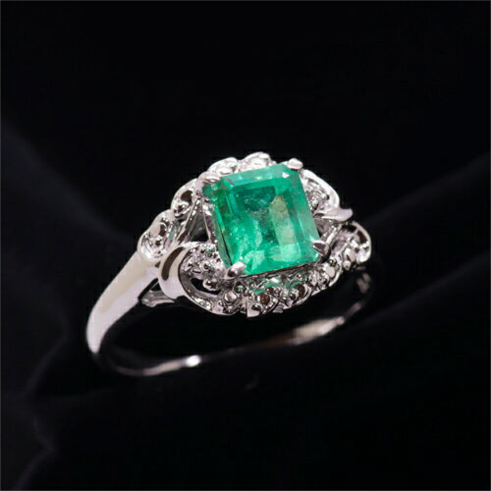 【ふるさと納税】エメラルド リング 1ct 1カラット SV925 シルバー925（14425） [山梨 指輪 リング エメラルド シルバー ジュエリー ダイヤモンド] 山梨県 甲斐市 BR-23 - 画像3