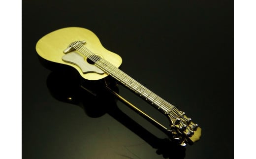 【ふるさと納税】 K18/PT900　アコースティックギターブローチ　AB00314 サムネイル2