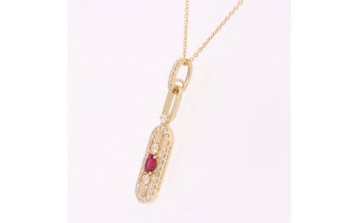 【ふるさと納税】 K18 18金 ピジョンブラッドルビー ダイヤモンド ペンダント AQ-78 SJ-437 サムネイル2