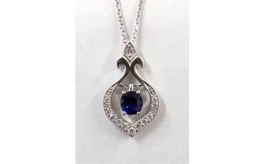 Pt999 プラチナ ロイヤルブルーサファイア ダイヤモンド ペンダント AQ-91 SJ-250
