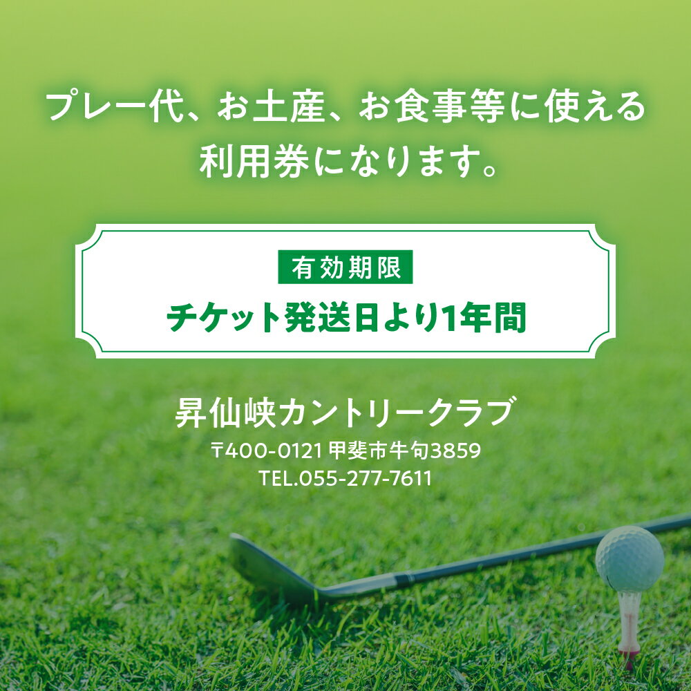 【ふるさと納税】昇仙峡カントリークラブ　施設利用券A　3,000円分 施設利用券B　5,000円分　[山梨 ゴルフ ゴルフ場利用券 チケット] 券 チケット プレー券 ゴルフ ゴルフ場 割 ゴルフ利用券 ゴルフ場利用券 山梨県 甲斐市 サムネイル2