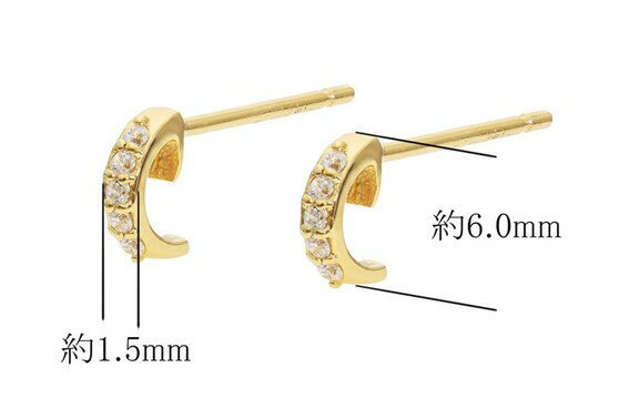 【ふるさと納税】K18YG　プチダイヤピアス　mk-438　CR-4 サムネイル2