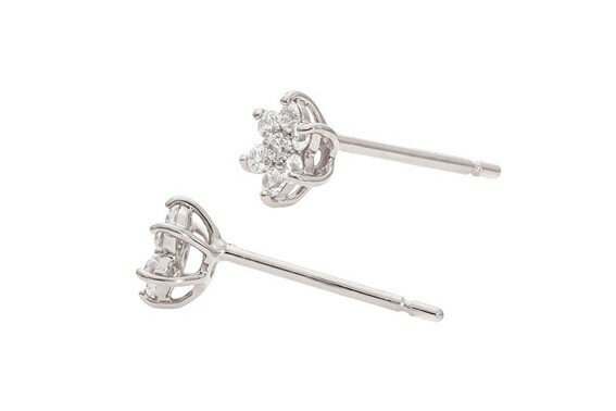 【ふるさと納税】プラチナ　ヘキサゴンダイヤピアス　mk-437　CR-8 サムネイル2