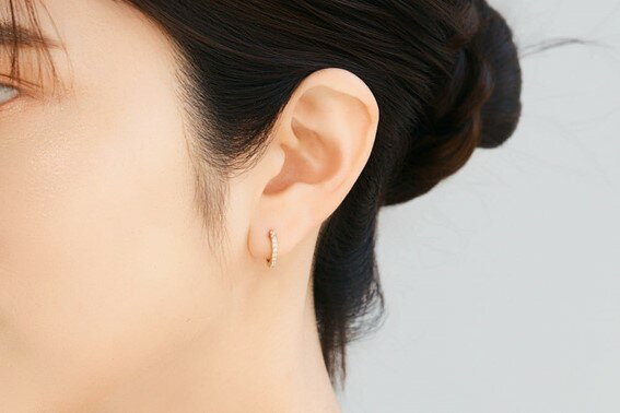 【ふるさと納税】K18ダイヤフープピアス　mk-433　0.07ct　CR-19 サムネイル3