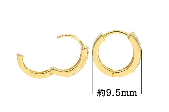 【ふるさと納税】K18ダイヤフープピアス　0.03ct　mk-432　CR-22 サムネイル2