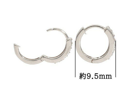 【ふるさと納税】K18WGダイヤフープピアス　0.03ct　mk-432　CR-23 サムネイル3