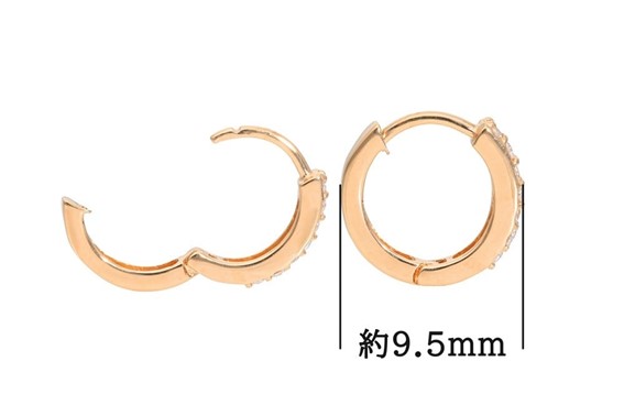 【ふるさと納税】K18PGダイヤフープピアス　0.03ct　mk-432　CR-24 サムネイル3