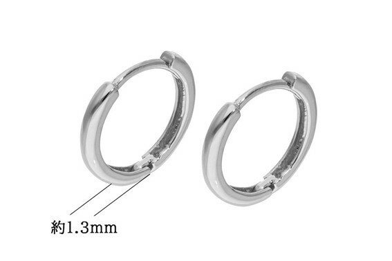 【ふるさと納税】K18WGシンプルフープピアス　mk-431　CR-26 サムネイル3